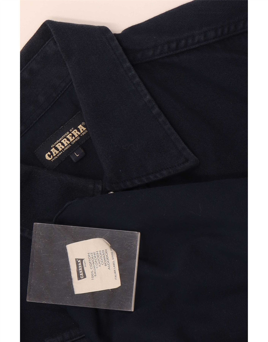 Camisa masculina Carrera grande algodão azul marinho