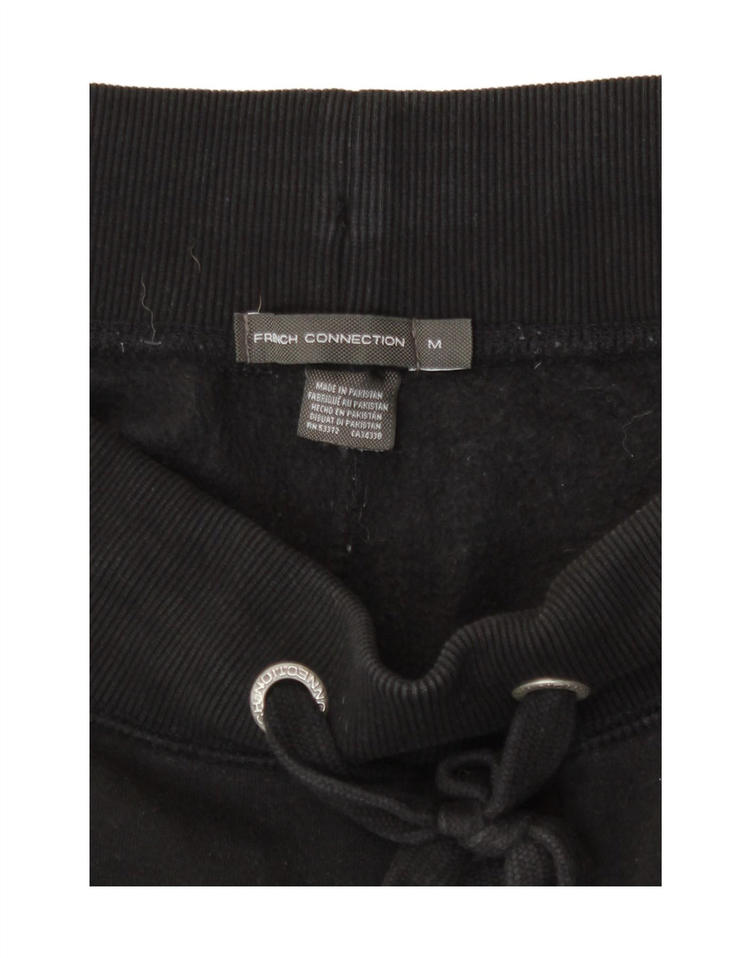 French Connection Calça esportiva masculina gráfica joggers médio preto