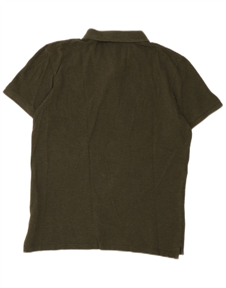 Camisa polo masculina Scotch & Soda de algodão cáqui médio