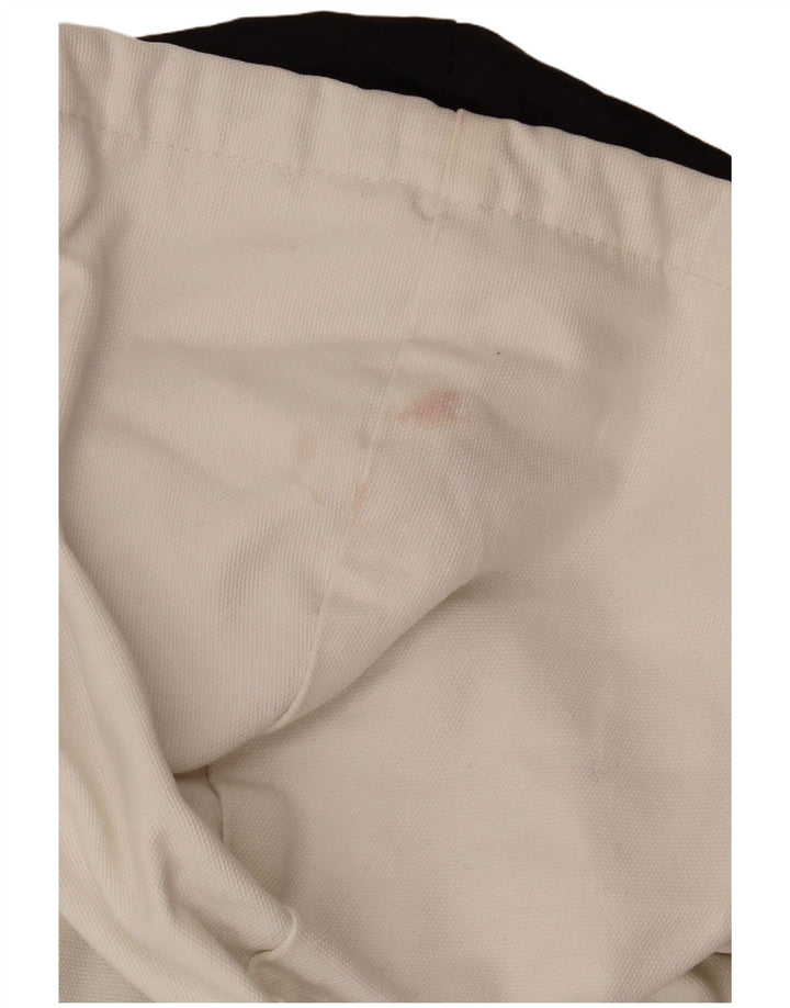 Jaqueta bomber masculina com capuz Richlu UK 40 grande algodão branco