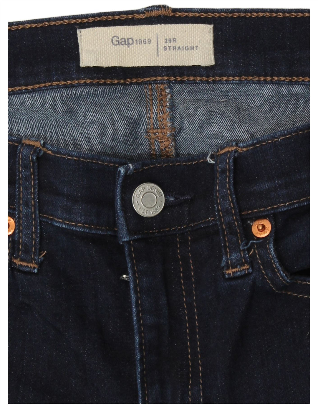 Jeans retos femininos Gap W29 L29 azul marinho
