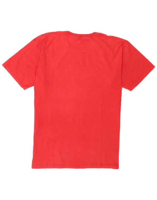 Camiseta masculina Hard Rock Cafe Miami com estampa gráfica grande de algodão vermelho
