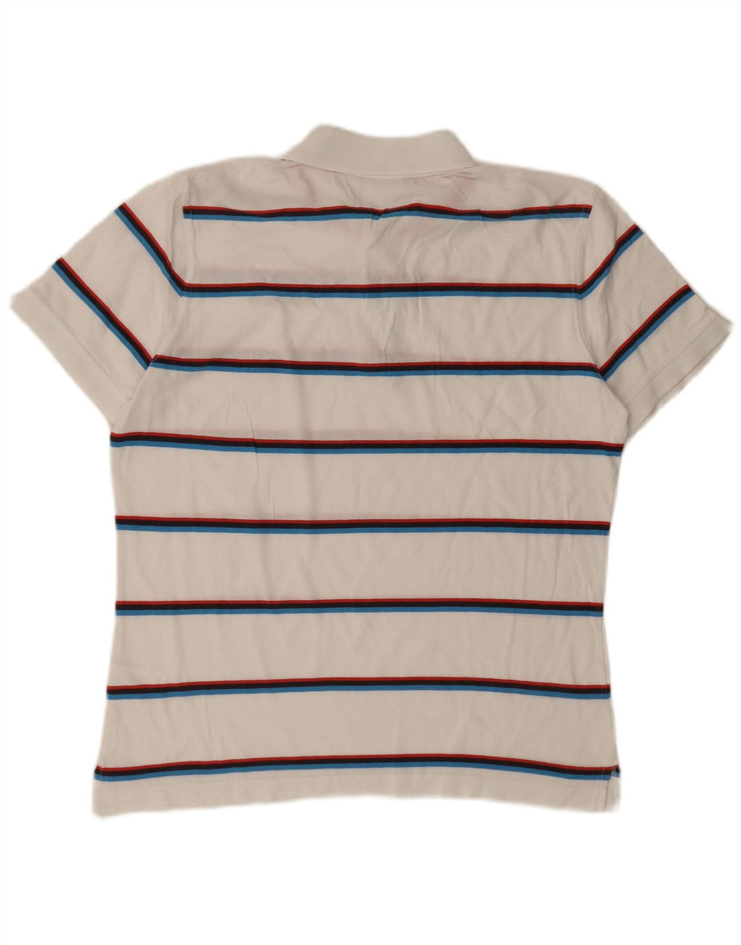 Camisa polo masculina Diadora médio algodão listrado branco