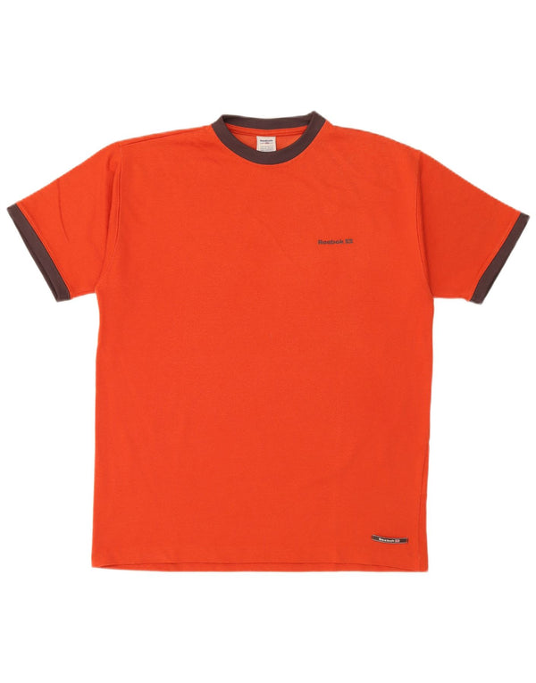 Camiseta masculina Reebok Top grande algodão laranja