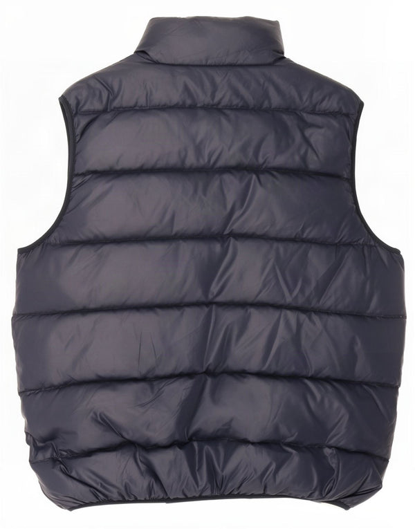 Colete acolchoado reversível masculino North Sails UK 40 grande azul marinho poliamida