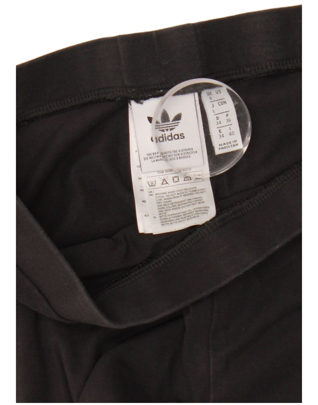 Leggings Adidas Femininas UK 8 Pequenas Algodão Preto