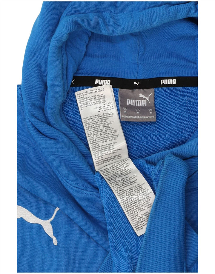 PUMA Mens Hoodie Jumper Médio Algodão Azul