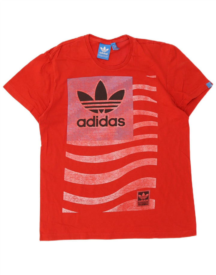 Camiseta Adidas Masculina Graphic Top Médio Vermelho