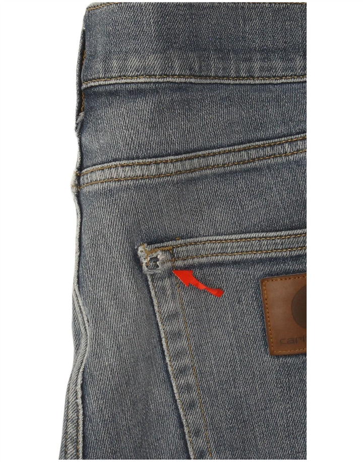 CARHARTT Mens Jeans Slim W32 L27 Azul Algodão
