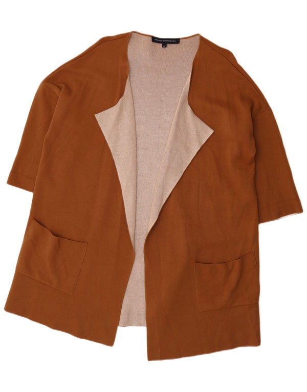 Suéter Cardigan Feminino Manga 3/4 French Connection Reino Unido 6 XS Marrom