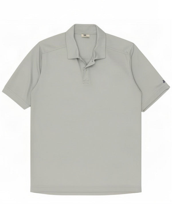 Camisa polo masculina Adidas cinza médio