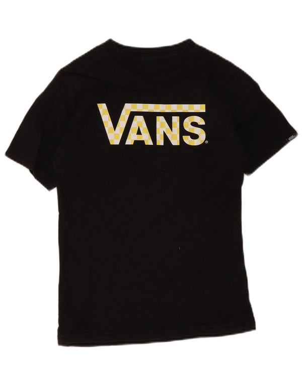 Camiseta Vans Boys Custom Fit Graphic 8-9 Anos Pequeno Algodão Preto