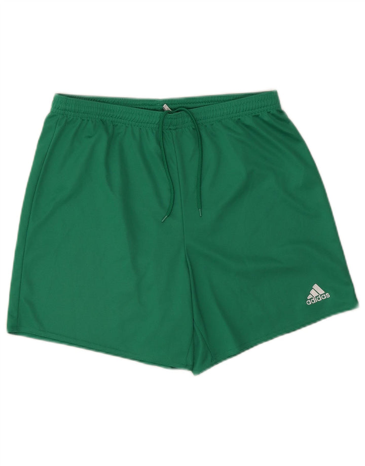 Adidas Womens Climalite Sport Shorts UK 12/14 Médio Verde Poliéster