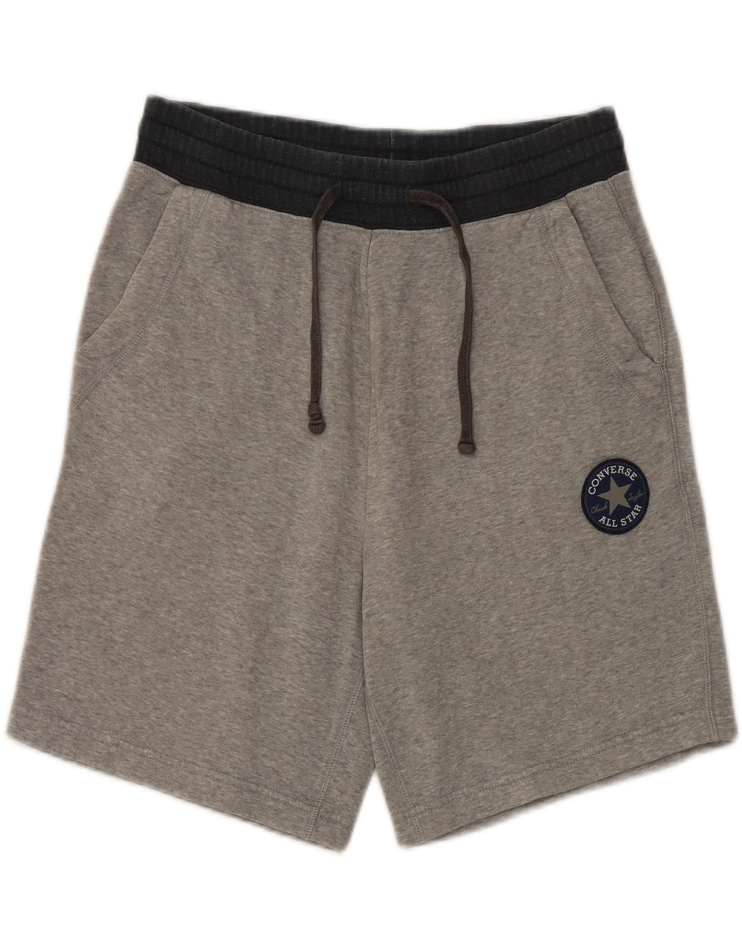 Shorts esportivos masculinos Converse pequeno algodão colorblock cinza