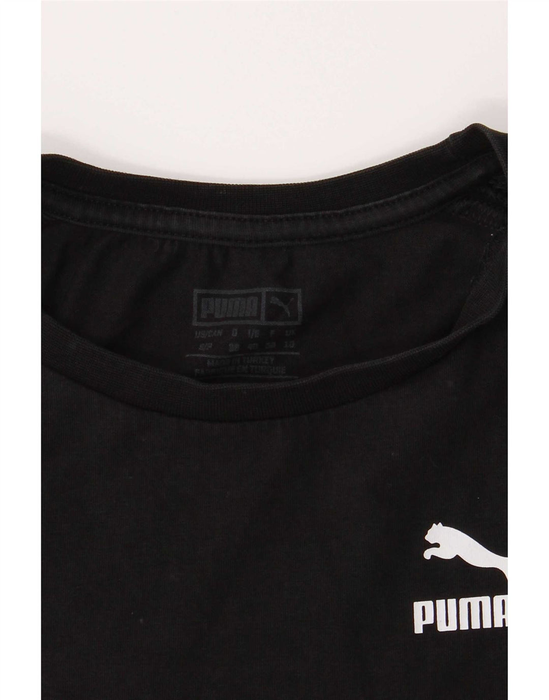 Puma Crop Top Feminino Manga Longa UK 10 Pequeno Preto