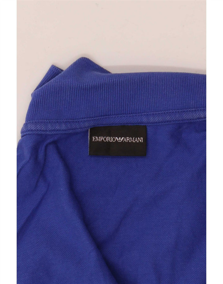 Camisa polo masculina Emporio Armani azul médio