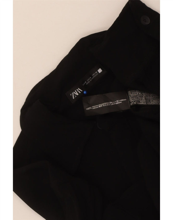 Camisa masculina Zara pequena viscose preta