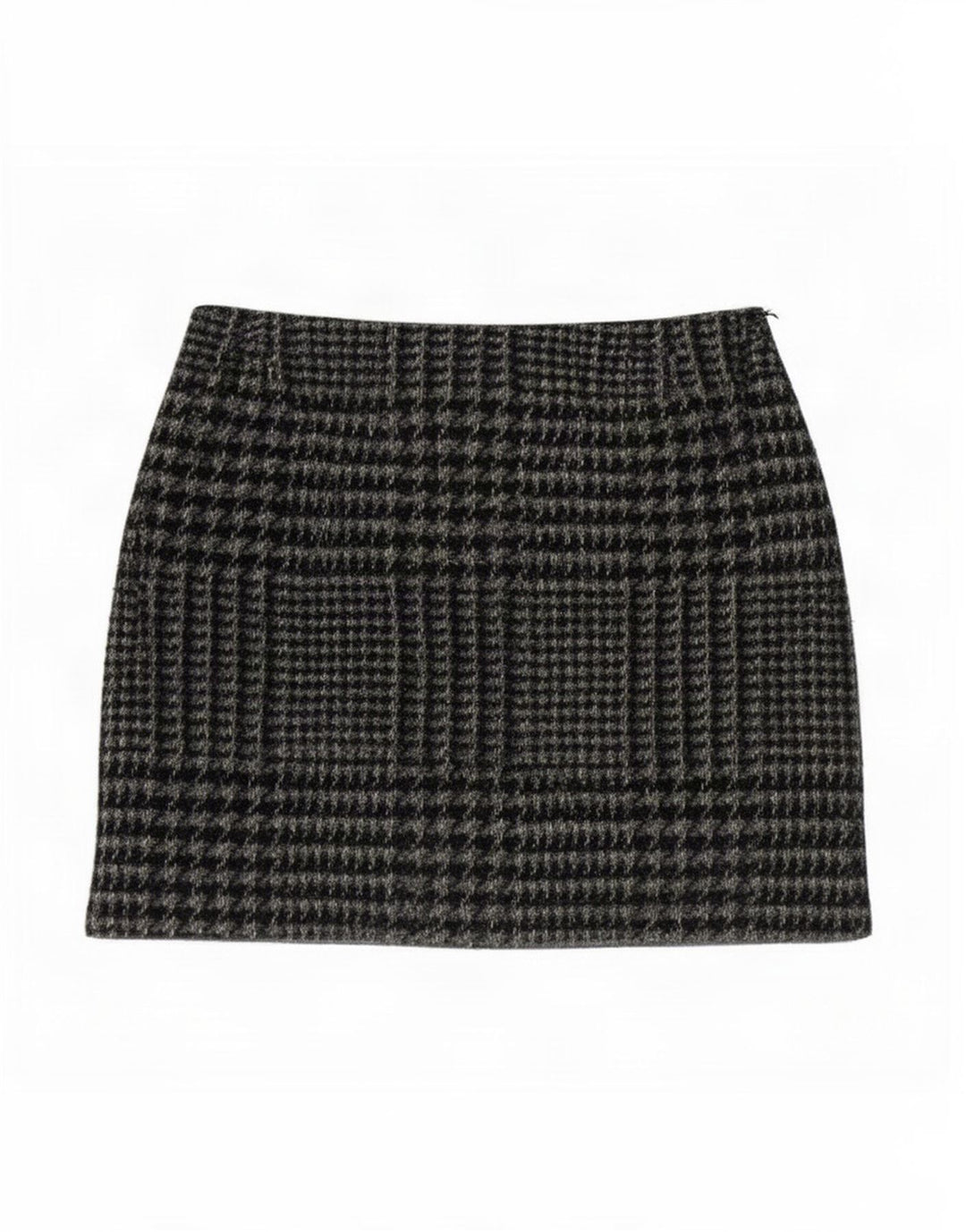 Minissaia feminina Jack Wills Reino Unido 8 pequena W28 cinza houndstooth poliéster