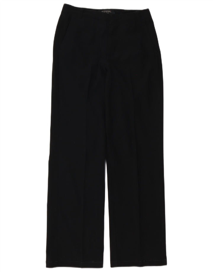 Guess Calça Chino Feminina Perna Larga W27 L30 Poliéster Preto