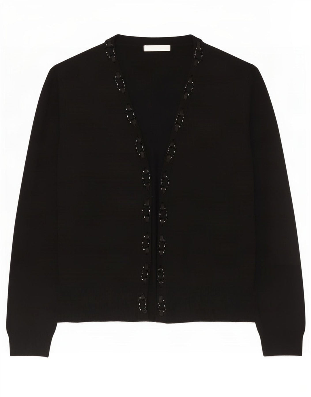 Suéter cardigã aberto feminino Marks & Spencer Reino Unido 16 grande viscose preta