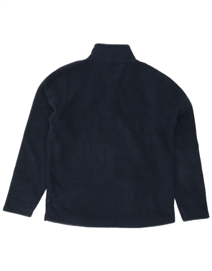 Moletom masculino Weird Fish com zíper e gola alta poliéster azul marinho