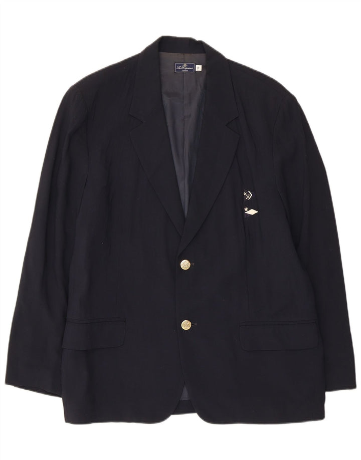 LES COPAINS Jaqueta blazer masculina com 2 botões 15-16 anos azul marinho viscose