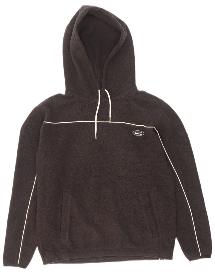 Jumper de lã com capuz masculino Nike médio preto poliéster