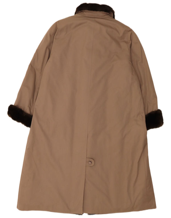 Sobretudo feminino Valmeline UK 20 2XL poliéster marrom