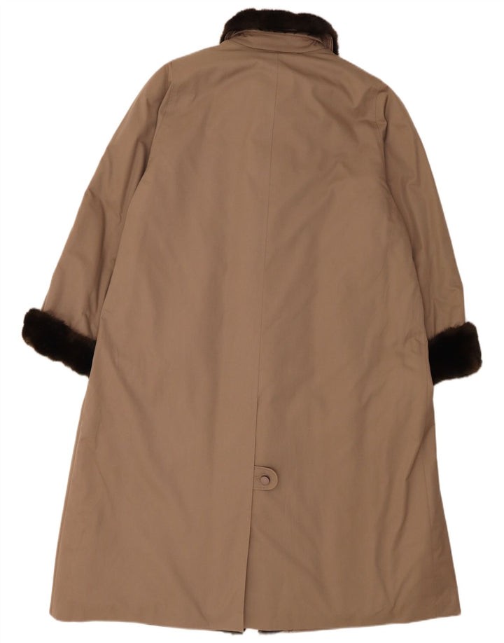 Sobretudo feminino Valmeline UK 20 2XL poliéster marrom