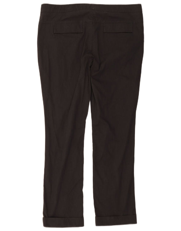 Calça feminina Tommy Hilfiger Slim Suit US 14 XL W38 L28 algodão cinza