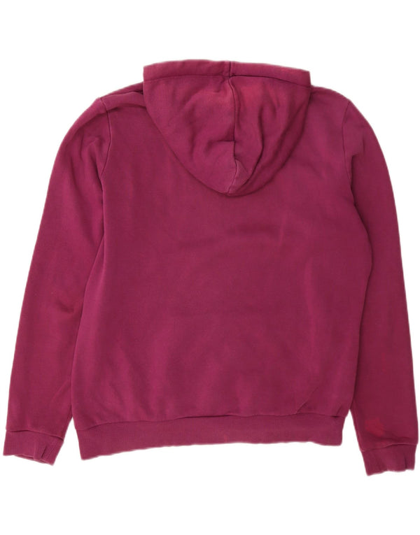 Puma feminino gráfico moletom com capuz UK 14 grande roxo poliéster