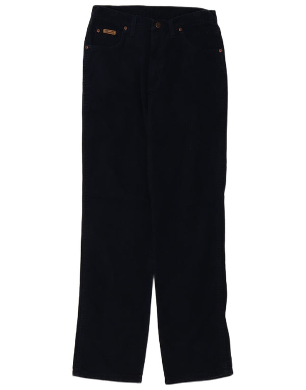 Calça masculina Wrangler Texas Straight Corduroy W32 L34 algodão azul marinho
