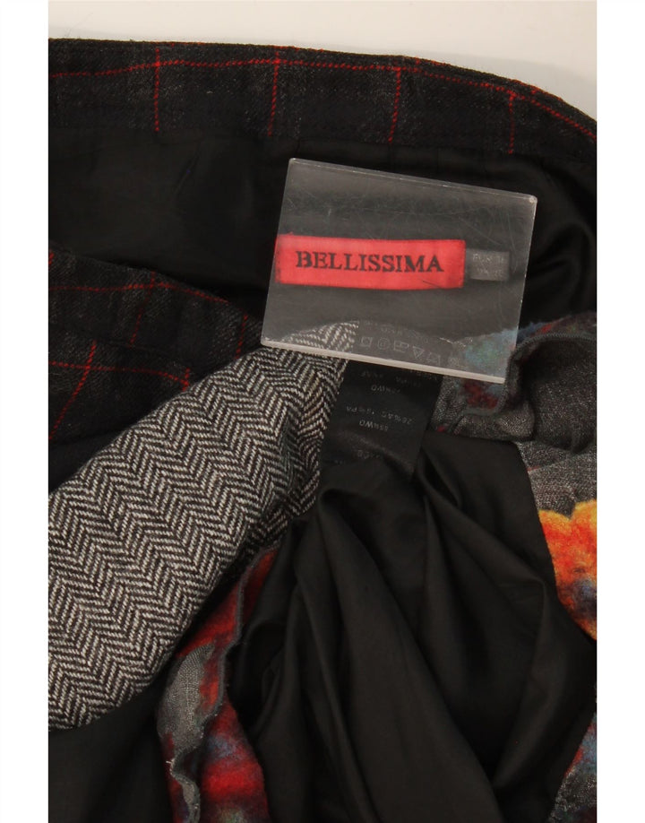Bellissima saia feminina em camadas W32 grande patchwork multicolorido de lã