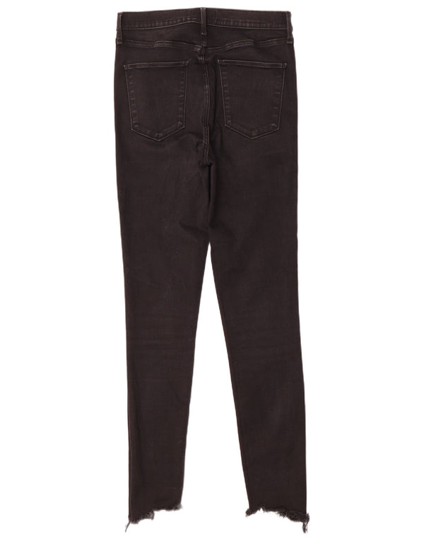 Calça jeans feminina super skinny de cintura alta Abercrombie & Fitch W29 L30 preta