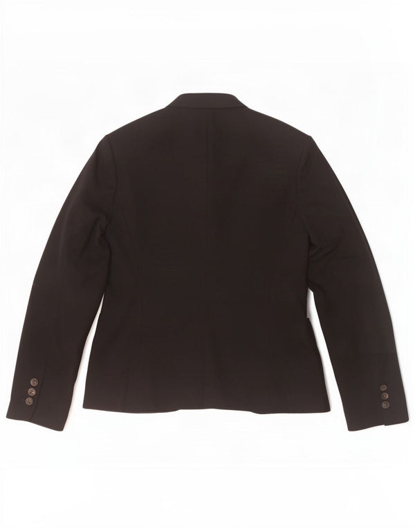 Jaqueta blazer feminina Zara com 1 botão EU 38 poliéster preto pequeno
