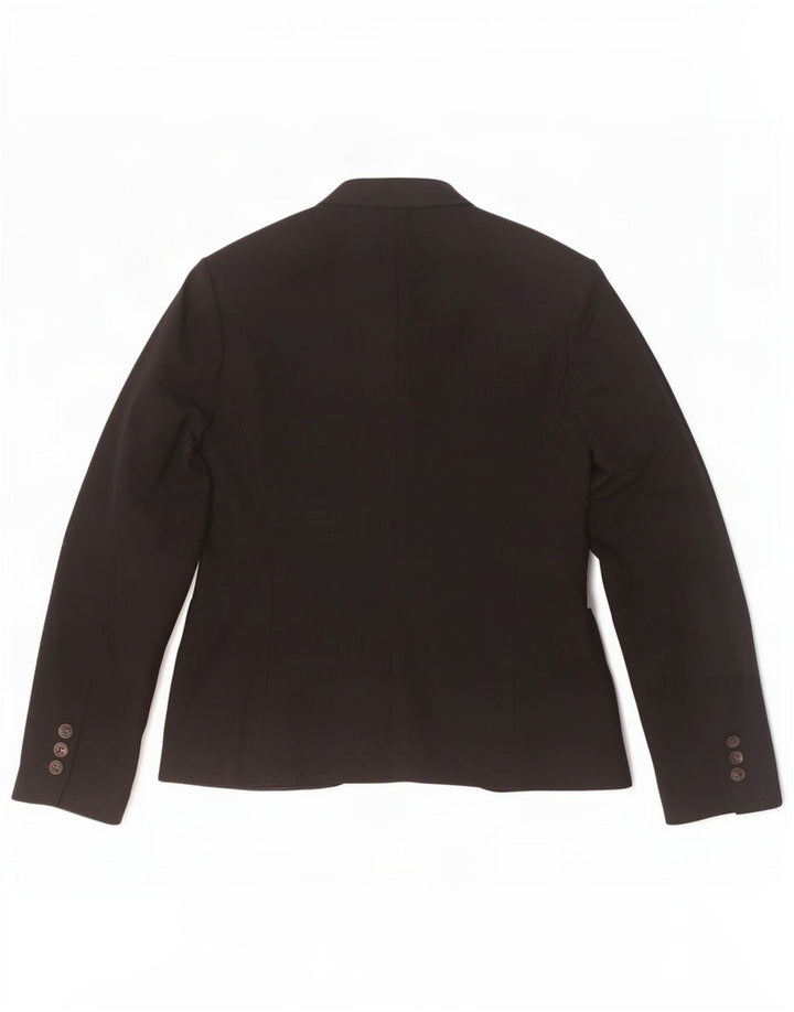 Jaqueta blazer feminina Zara com 1 botão EU 38 poliéster preto pequeno