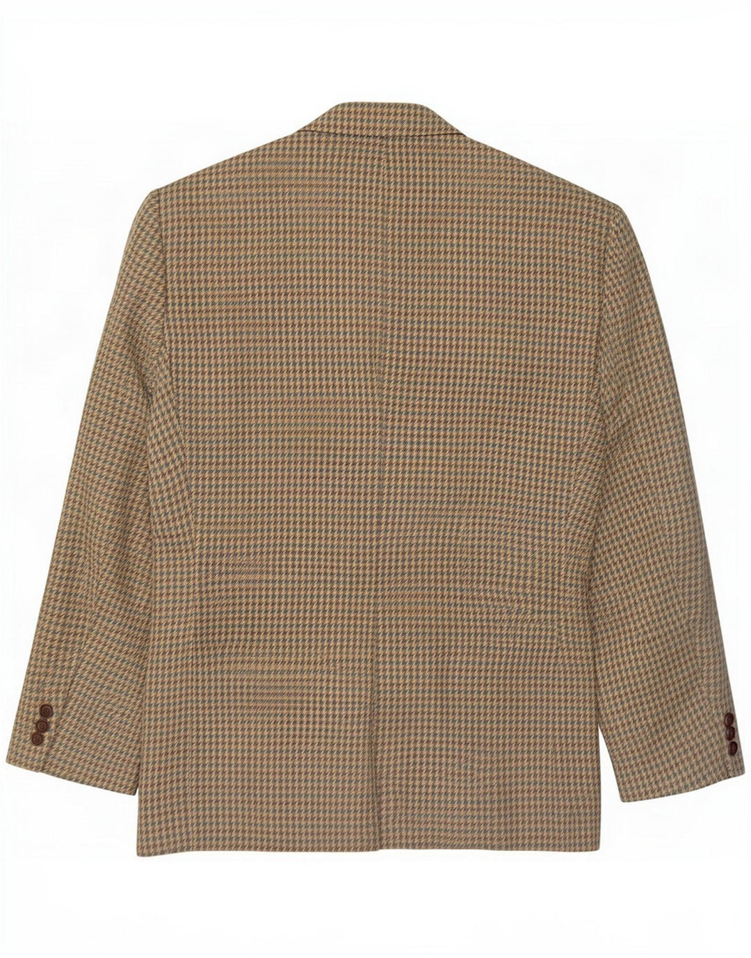 Jaqueta blazer masculina de 2 botões High Sky IT 50 grande lã verde Houndstooth