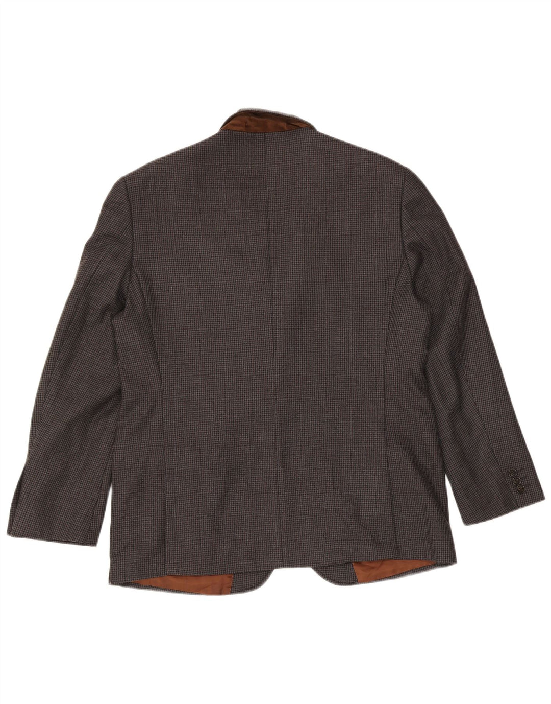 Jaqueta blazer masculina de 2 botões Marks & Spencer Reino Unido 42 grande lã xadrez cinza
