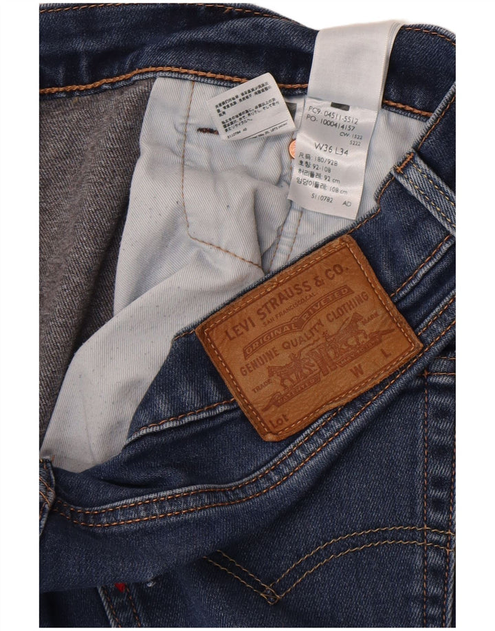 Levi's Mens Slim Jeans W36 L34 Azul Algodão