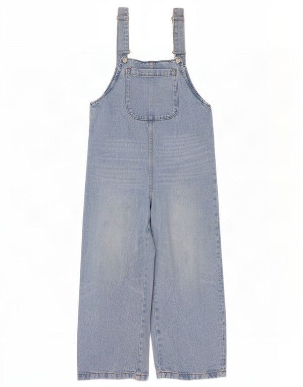 Macacão feminino Zara Jeans solto Reino Unido 10 pequeno W32 L24 algodão azul