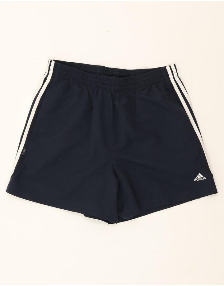 Shorts esportivos masculinos ADIDAS grandes poliéster azul marinho