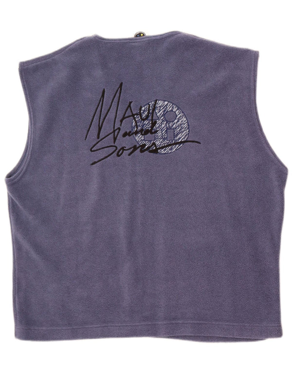 Colete masculino de lã gráfico Maui and Sons UK 42 XL azul poliéster