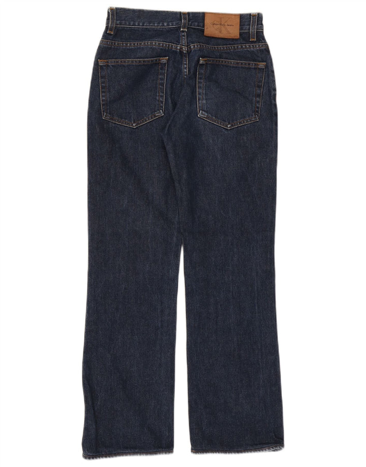 Calça jeans reta feminina Calvin Klein W26 L27 azul