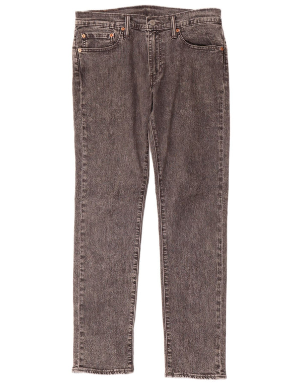 Calça jeans masculina Levi's 511 Slim W32 L32 cinza manchada de algodão