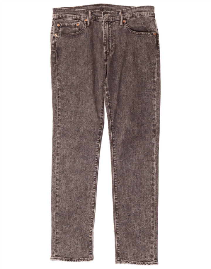 Calça jeans masculina Levi's 511 Slim W32 L32 cinza manchada de algodão