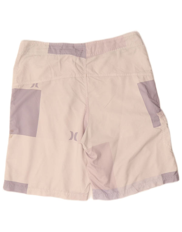 Shorts de natação masculino HURLEY gráfico XL rosa colorblock