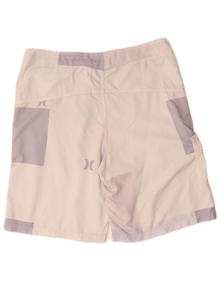 Shorts de natação masculino HURLEY gráfico XL rosa colorblock