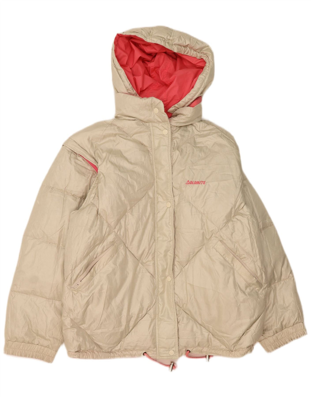 Jaqueta acolchoada reversível com capuz feminino DOLOMITE UK 18 XL rosa
