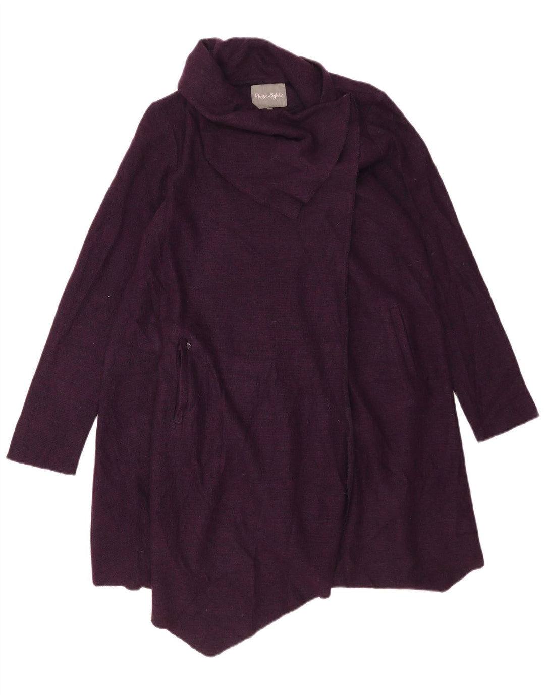 Suéter feminino de cardigã oversized com palangre Fase Oito Reino Unido 10 pequeno roxo