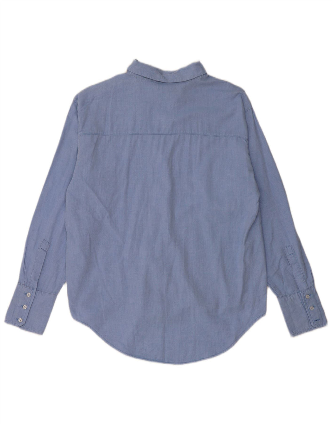 Camisa oversized feminina Zara UK 6 XS algodão azul